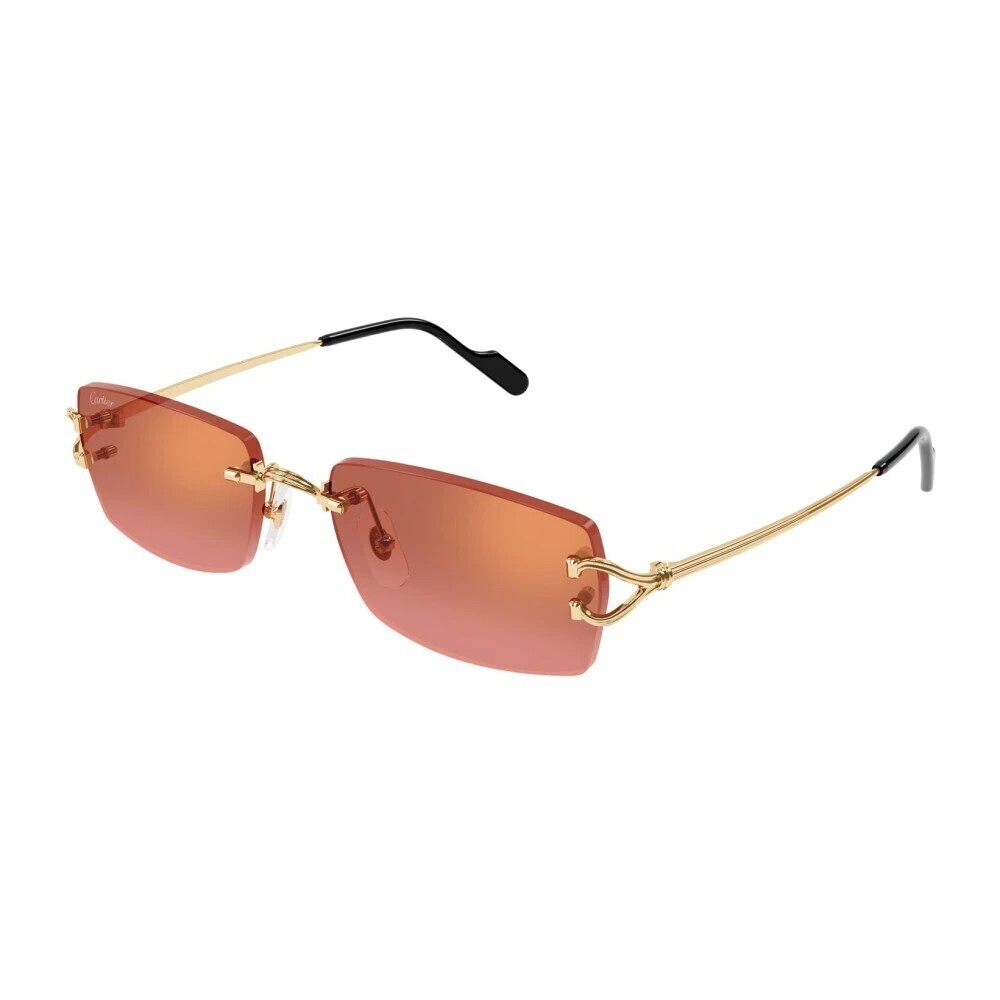 Cartier CT0550S-005 Sunglasses Gold Red Metal